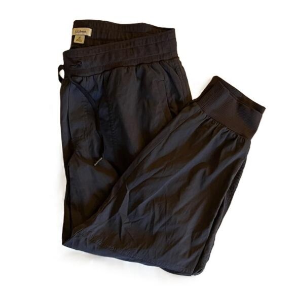L.L. Bean Vista Camp Jogger Pants Women's Charcoal Black Stretch Nylon, Medium - Picture 1 of 6